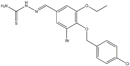 3-bromo-4-[(4-chlorobenzyl)oxy]-5-ethoxybenzaldehyde thiosemicarbazone 구조식 이미지