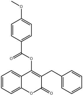 3-benzyl-2-oxo-2H-chromen-4-yl 4-methoxybenzoate Structure