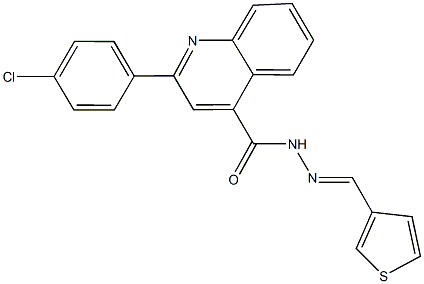 2-(4-chlorophenyl)-N'-(3-thienylmethylene)-4-quinolinecarbohydrazide 구조식 이미지