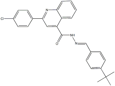 N'-(4-tert-butylbenzylidene)-2-(4-chlorophenyl)-4-quinolinecarbohydrazide 구조식 이미지