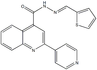 2-(4-pyridinyl)-N'-(2-thienylmethylene)-4-quinolinecarbohydrazide 구조식 이미지