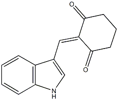 2-(1H-indol-3-ylmethylene)-1,3-cyclohexanedione 구조식 이미지