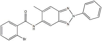 2-bromo-N-(6-methyl-2-phenyl-2H-1,2,3-benzotriazol-5-yl)benzamide 구조식 이미지