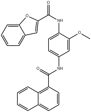 N-[2-methoxy-4-(1-naphthoylamino)phenyl]-1-benzofuran-2-carboxamide Structure