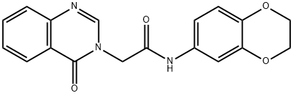 N-(2,3-dihydro-1,4-benzodioxin-6-yl)-2-(4-oxo-3(4H)-quinazolinyl)acetamide 구조식 이미지