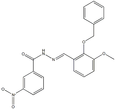 N'-[2-(benzyloxy)-3-methoxybenzylidene]-3-nitrobenzohydrazide 구조식 이미지
