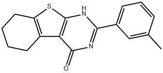 2-(3-methylphenyl)-5,6,7,8-tetrahydro[1]benzothieno[2,3-d]pyrimidin-4(3H)-one 구조식 이미지