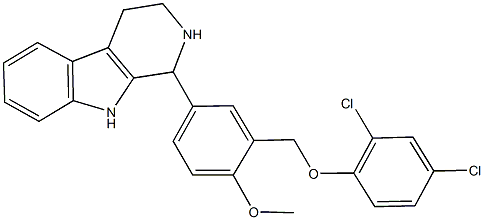 1-{3-[(2,4-dichlorophenoxy)methyl]-4-methoxyphenyl}-2,3,4,9-tetrahydro-1H-beta-carboline 구조식 이미지