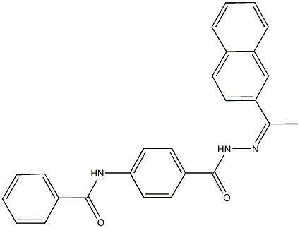 N-[4-({2-[1-(2-naphthyl)ethylidene]hydrazino}carbonyl)phenyl]benzamide 구조식 이미지