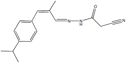 2-cyano-N'-[3-(4-isopropylphenyl)-2-methyl-2-propenylidene]acetohydrazide Structure
