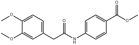 methyl 4-{[(3,4-dimethoxyphenyl)acetyl]amino}benzoate 구조식 이미지
