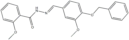 N'-[4-(benzyloxy)-3-methoxybenzylidene]-2-methoxybenzohydrazide 구조식 이미지