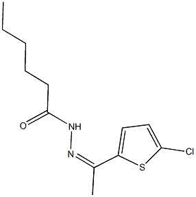 N'-[1-(5-chlorothien-2-yl)ethylidene]hexanohydrazide Structure