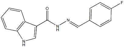 N'-(4-fluorobenzylidene)-1H-indole-3-carbohydrazide 구조식 이미지