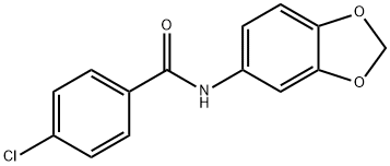 N-(1,3-benzodioxol-5-yl)-4-chlorobenzamide 구조식 이미지