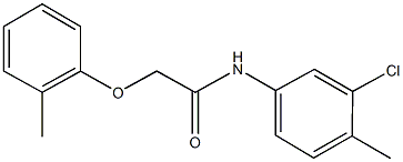 N-(3-chloro-4-methylphenyl)-2-(2-methylphenoxy)acetamide 구조식 이미지