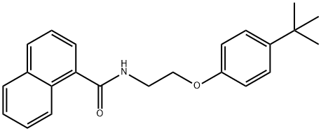 N-[2-(4-tert-butylphenoxy)ethyl]-1-naphthamide 구조식 이미지