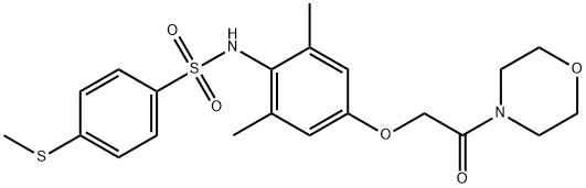 N-[2,6-dimethyl-4-(2-morpholin-4-yl-2-oxoethoxy)phenyl]-4-(methylsulfanyl)benzenesulfonamide Structure