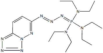 N-[bis(diethylamino)(3-tetraazolo[1,5-b]pyridazin-6-yl-2-triazenylidene)phosphoranyl]-N,N-diethylamine 구조식 이미지