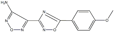 4-[5-(4-methoxyphenyl)-1,2,4-oxadiazol-3-yl]-1,2,5-oxadiazol-3-amine 구조식 이미지