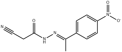 2-cyano-N'-(1-{4-nitrophenyl}ethylidene)acetohydrazide 구조식 이미지