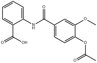2-{[4-(acetyloxy)-3-methoxybenzoyl]amino}benzoic acid Structure