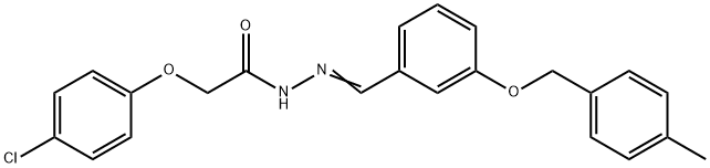 2-(4-chlorophenoxy)-N'-{3-[(4-methylbenzyl)oxy]benzylidene}acetohydrazide 구조식 이미지