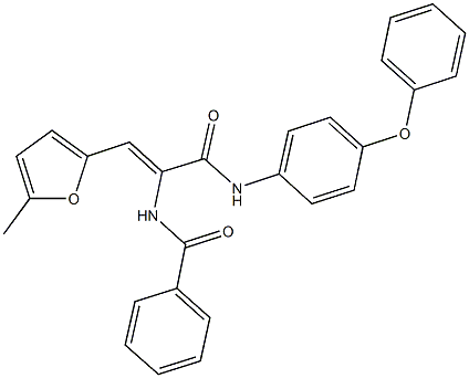 N-{2-(5-methyl-2-furyl)-1-[(4-phenoxyanilino)carbonyl]vinyl}benzamide Structure