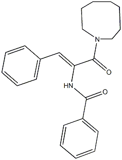 N-[1-(1-azocanylcarbonyl)-2-phenylvinyl]benzamide Structure