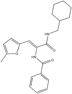 N-[1-{[(cyclohexylmethyl)amino]carbonyl}-2-(5-methyl-2-furyl)vinyl]benzamide Structure