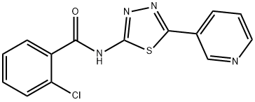 2-chloro-N-[5-(3-pyridinyl)-1,3,4-thiadiazol-2-yl]benzamide Structure