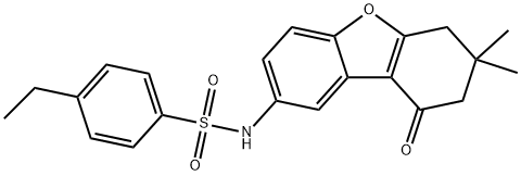 N-(7,7-dimethyl-9-oxo-6,7,8,9-tetrahydrodibenzo[b,d]furan-2-yl)-4-ethylbenzenesulfonamide Structure