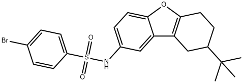 4-bromo-N-(8-tert-butyl-6,7,8,9-tetrahydrodibenzo[b,d]furan-2-yl)benzenesulfonamide Structure