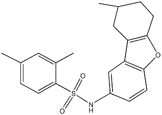 2,4-dimethyl-N-(8-methyl-6,7,8,9-tetrahydrodibenzo[b,d]furan-2-yl)benzenesulfonamide 구조식 이미지