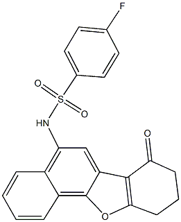 4-fluoro-N-(7-oxo-7,8,9,10-tetrahydronaphtho[1,2-b][1]benzofuran-5-yl)benzenesulfonamide Structure