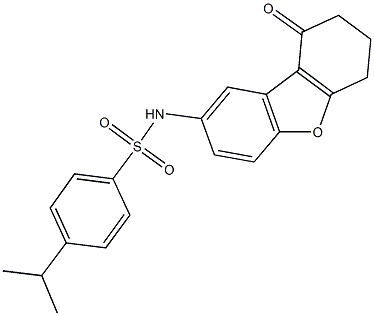 4-isopropyl-N-(9-oxo-6,7,8,9-tetrahydrodibenzo[b,d]furan-2-yl)benzenesulfonamide Structure