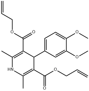 diallyl 4-(3,4-dimethoxyphenyl)-2,6-dimethyl-1,4-dihydro-3,5-pyridinedicarboxylate 구조식 이미지