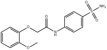 N-[4-(aminosulfonyl)phenyl]-2-(2-methoxyphenoxy)acetamide 구조식 이미지