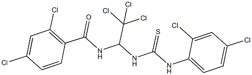 2,4-dichloro-N-(2,2,2-trichloro-1-{[(2,4-dichloroanilino)carbothioyl]amino}ethyl)benzamide 구조식 이미지