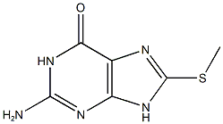 2-amino-8-(methylsulfanyl)-1,9-dihydro-6H-purin-6-one Structure