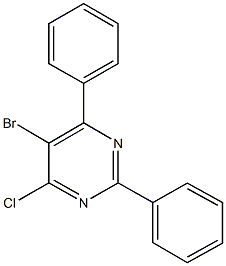 5-bromo-4-chloro-2,6-diphenylpyrimidine Structure