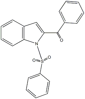 phenyl[1-(phenylsulfonyl)-1H-indol-2-yl]methanone Structure