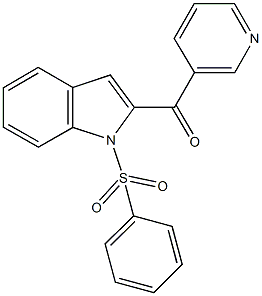 [1-(phenylsulfonyl)-1H-indol-2-yl](3-pyridinyl)methanone Structure