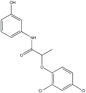 2-(2,4-dichlorophenoxy)-N-(3-hydroxyphenyl)propanamide Structure