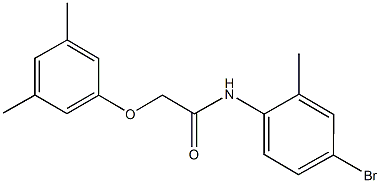 N-(4-bromo-2-methylphenyl)-2-(3,5-dimethylphenoxy)acetamide 구조식 이미지