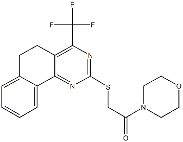 2-[(2-morpholin-4-yl-2-oxoethyl)sulfanyl]-4-(trifluoromethyl)-5,6-dihydrobenzo[h]quinazoline Structure