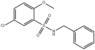 N-benzyl-5-chloro-2-methoxybenzenesulfonamide 구조식 이미지
