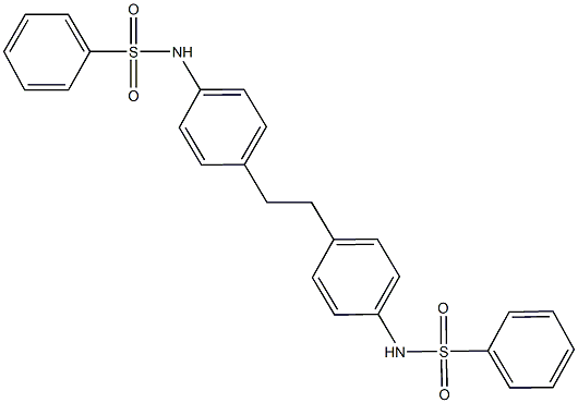 N-[4-(2-{4-[(phenylsulfonyl)amino]phenyl}ethyl)phenyl]benzenesulfonamide 구조식 이미지