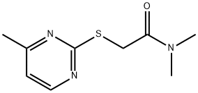 N,N-dimethyl-2-[(4-methyl-2-pyrimidinyl)sulfanyl]acetamide Structure