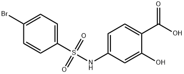 4-{[(4-bromophenyl)sulfonyl]amino}-2-hydroxybenzoic acid 구조식 이미지